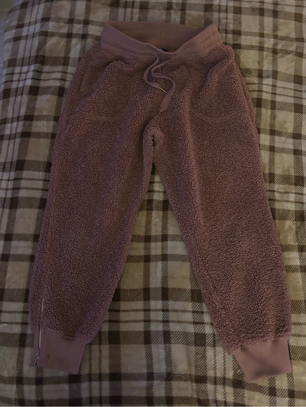 JoyLab Plush Sherpa Joggers - Mauve